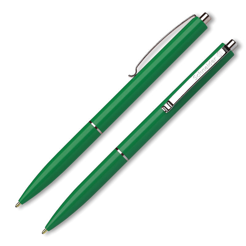 SCHNEIDER K15 automatic ballpoint pen, 1.0 mm., green body, blue ink