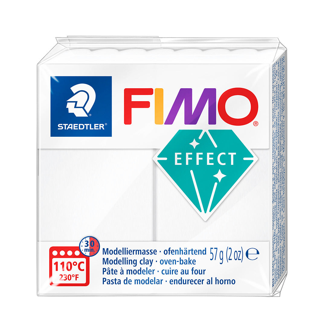 Modelinas FIMO EFFECT, 57 g, permatoma balta sp.