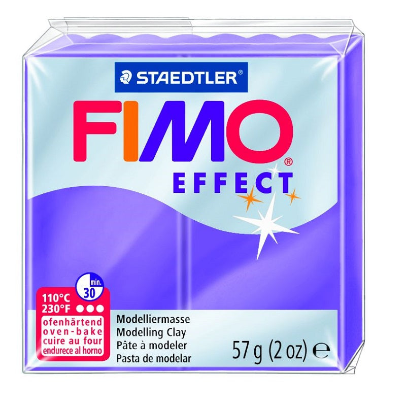 Modelinas FIMO EFFECT, 57 g, permatoma violetinė sp.