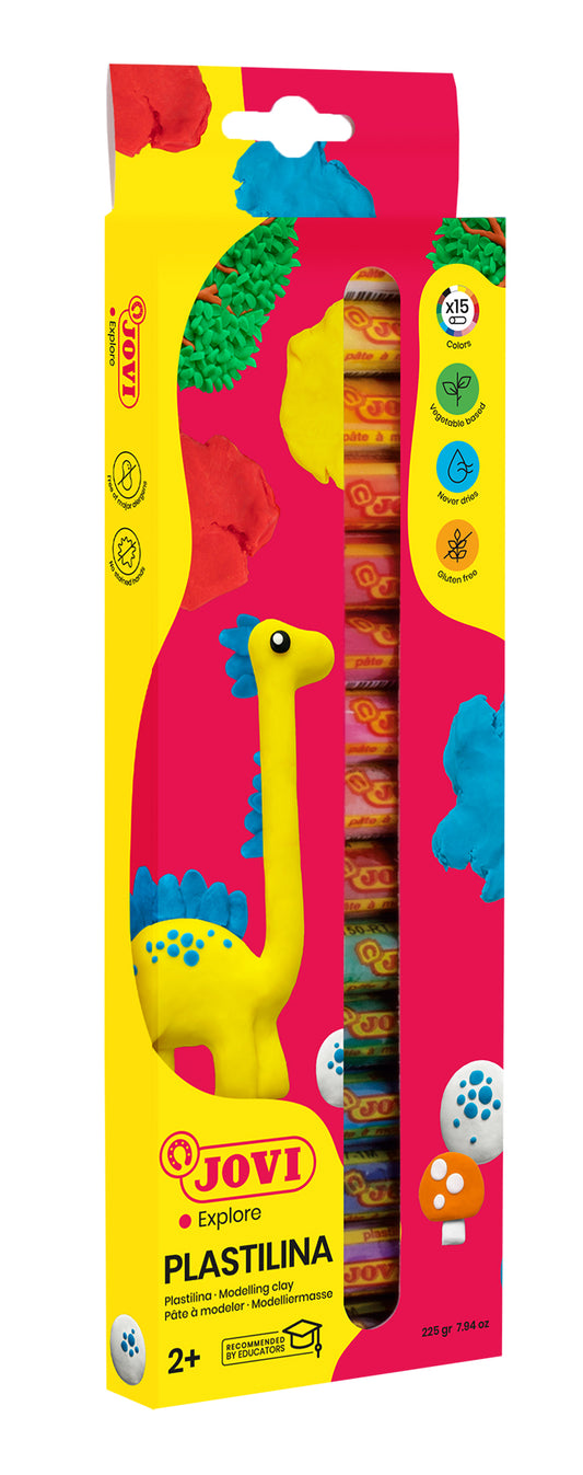 Plastilinas JOVI, 15 spalvų x 15g rinkinys