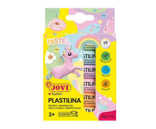 Plastilinas JOVI, 15 g, 6 pastelinės spalvos