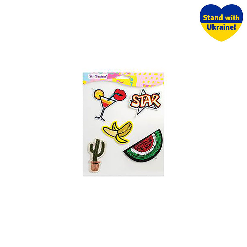 Fashion peep applique watermelon, banana