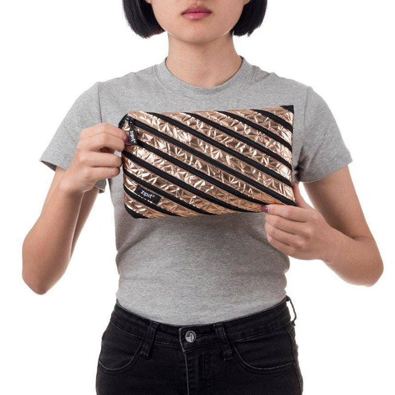Penalas-pieštukinė ZIPIT Metallic Jumbo Pouch, ZTJ-MT-1, Bronzinė