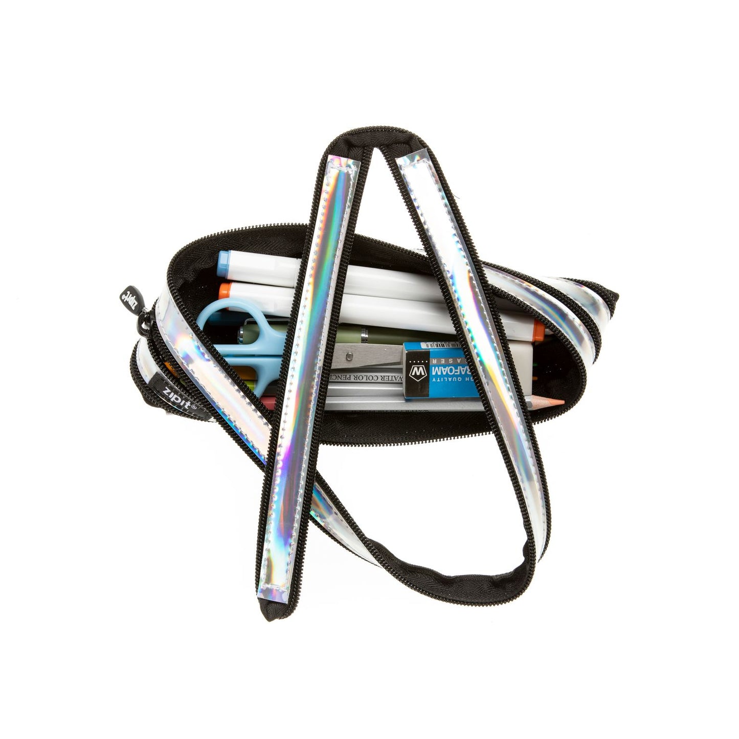 Penalas-pieštukinė ZIPIT Metallic Pouch, ZMT-2, Sidabrinės spalvos