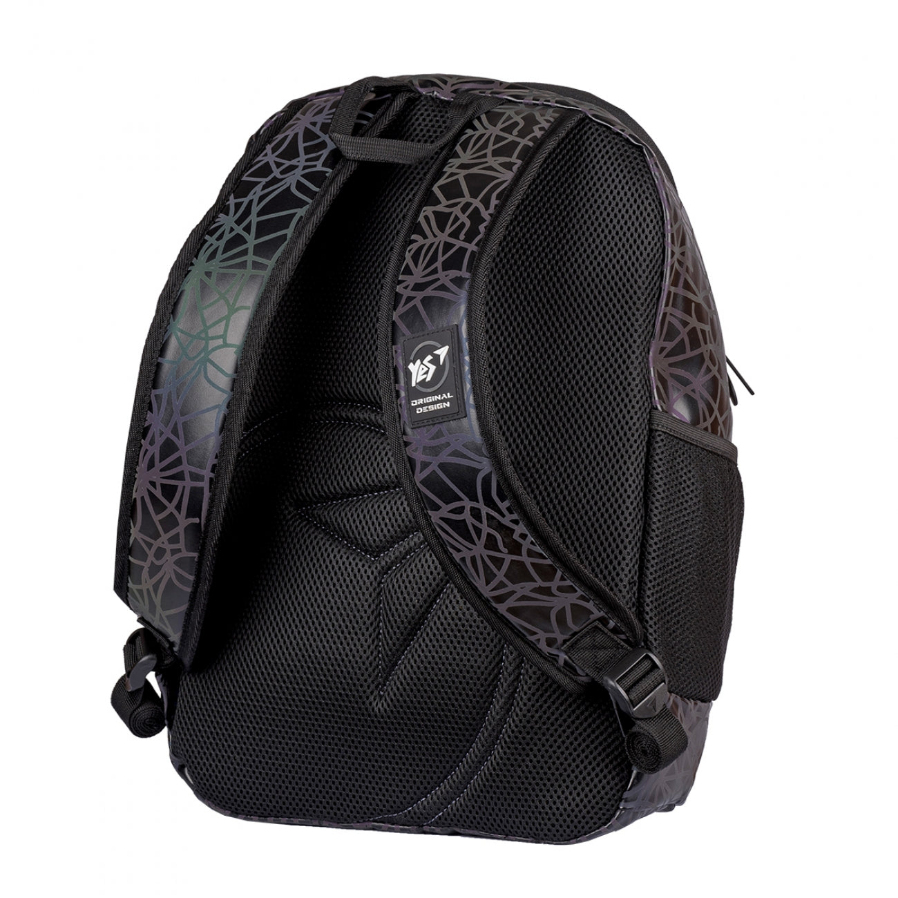 Kuprinė YES R-08 "Web", reflektinė, juodos sp.