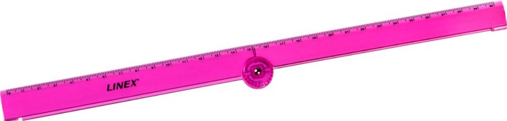 Ruler LINEX Folden 15/30 cm, pink