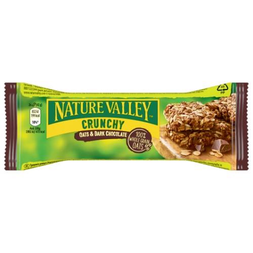 NATURE VALLEY crunchy cereal bar with oats and dark chocolate, 42g