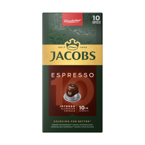 Kavos kapsulės JACOBS Espresso 10 Intenso, 52g
