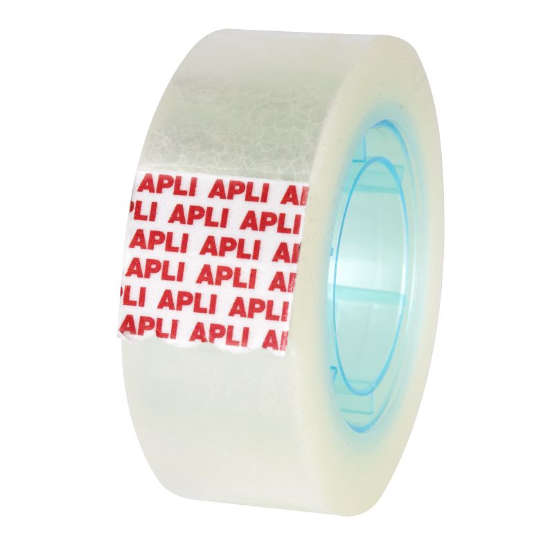 Adhesive tape APLI CRYSTAL, 19 mm x 33 m, extra clear