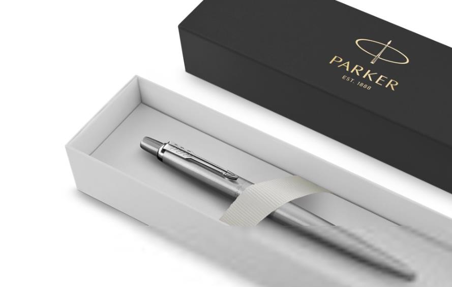 Parker Jotter Waterloo Blue CT Medium Blue Automatic Ballpoint Pen. With gift box.