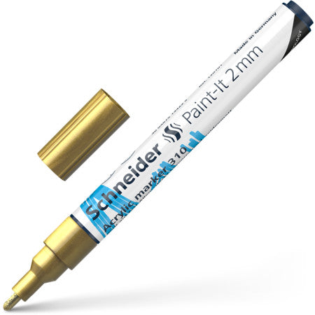 Acrylic marker SCHNEIDER Paint-it 310, 2 mm, gold color.