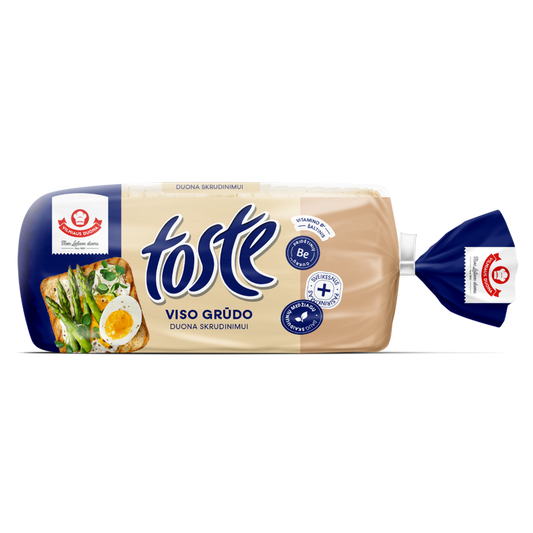 Bread TOSTE whole grain toasted bread, 500g