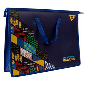 Document case YES A3 "Stand with Ukraine", with handle