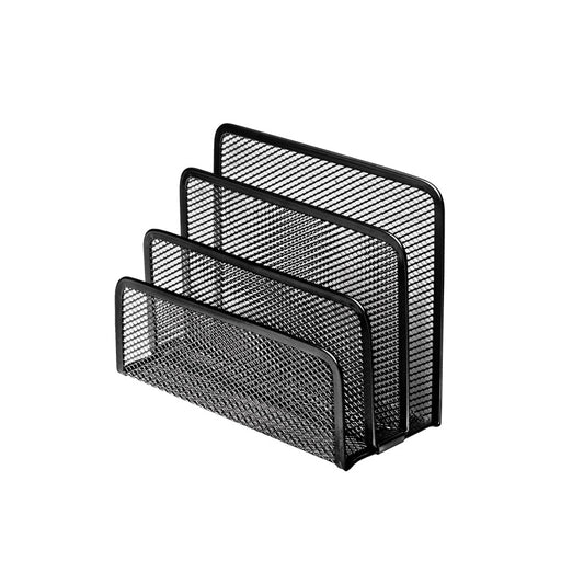 Metal letter stand FOROFIS, 17.8x7.6x12cm, black