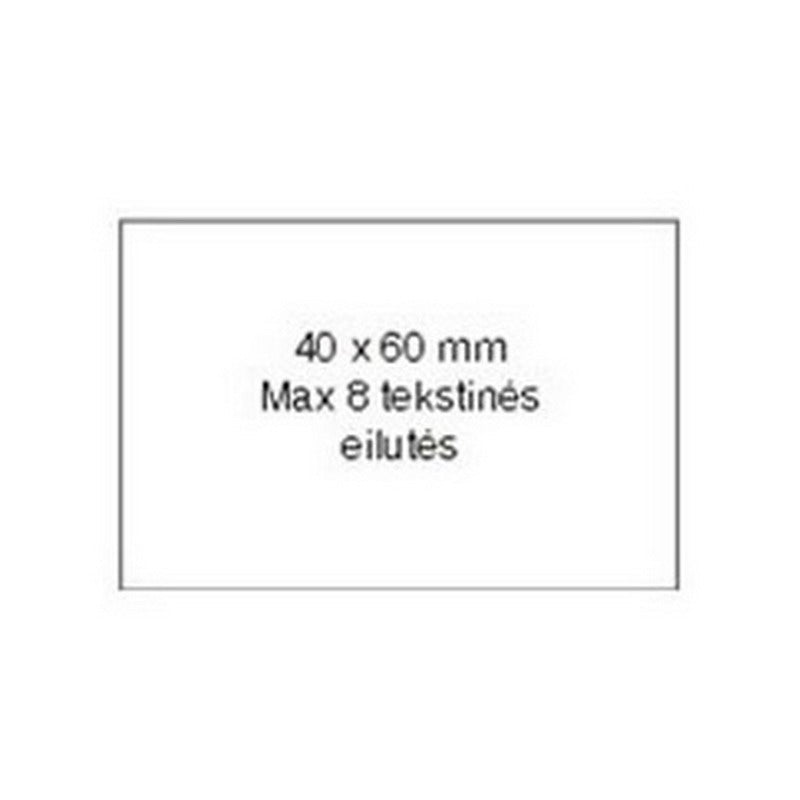 Antspaudas 40x60 mm su polimeru