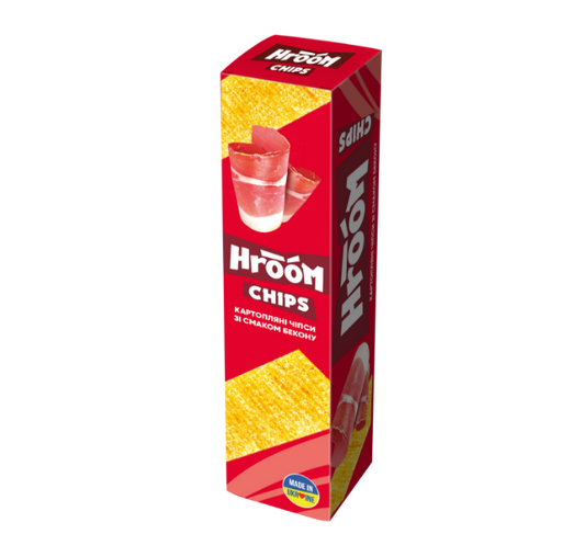 Potato chips HROOM, strips, bacon flavor, 50 g