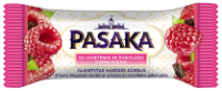 Glazed cottage cheese PASAKA, with raspberries and chocolate pieces, 23%, 40g