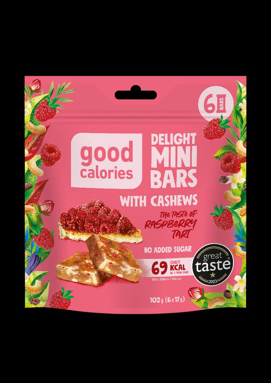 GOOD CALORIES Mini Nut Bars with Raspberries, 102 g