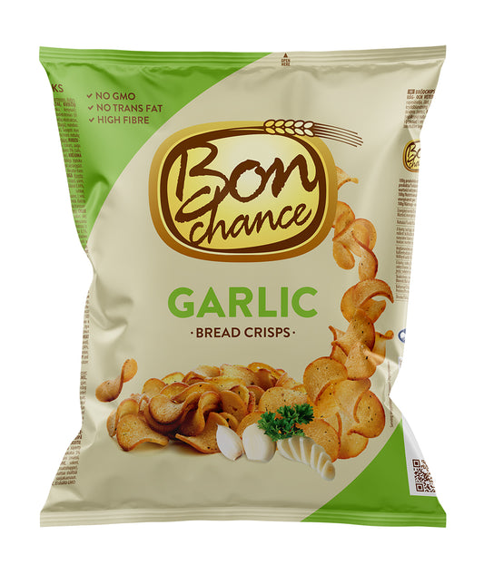 Duonos traškučiai BON CHANCE, su česnaku, 120 g