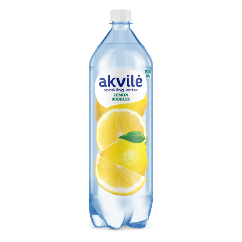 Stalo vanduo AKVILĖ, su citrinos aromatu, lengvai gazuotas, 1,5l D