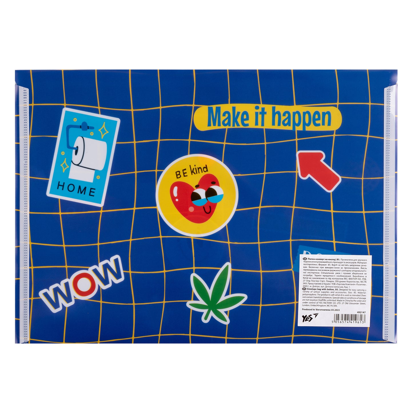 Aplankas (vokas) su spaustuku YES "Sticky Mood" , B5