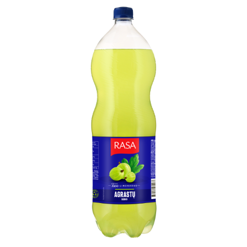 Carbonated soft drink RASA, gooseberry flavor, 2 l