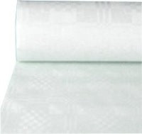Staltiesė DAMASK, balta, vienkartinė, rulone, 120 cm x L 100 m, vnt