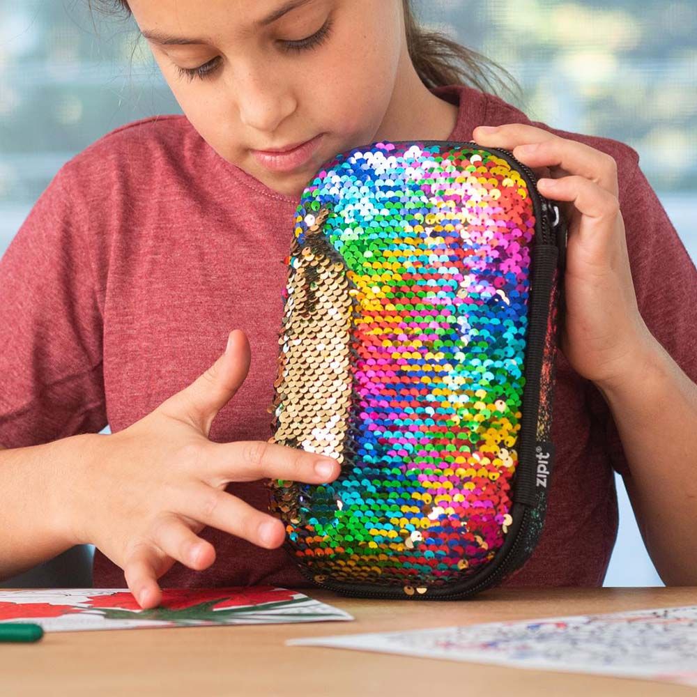 Penalas-pieštukinė ZIPIT Glitter Sequins, margas