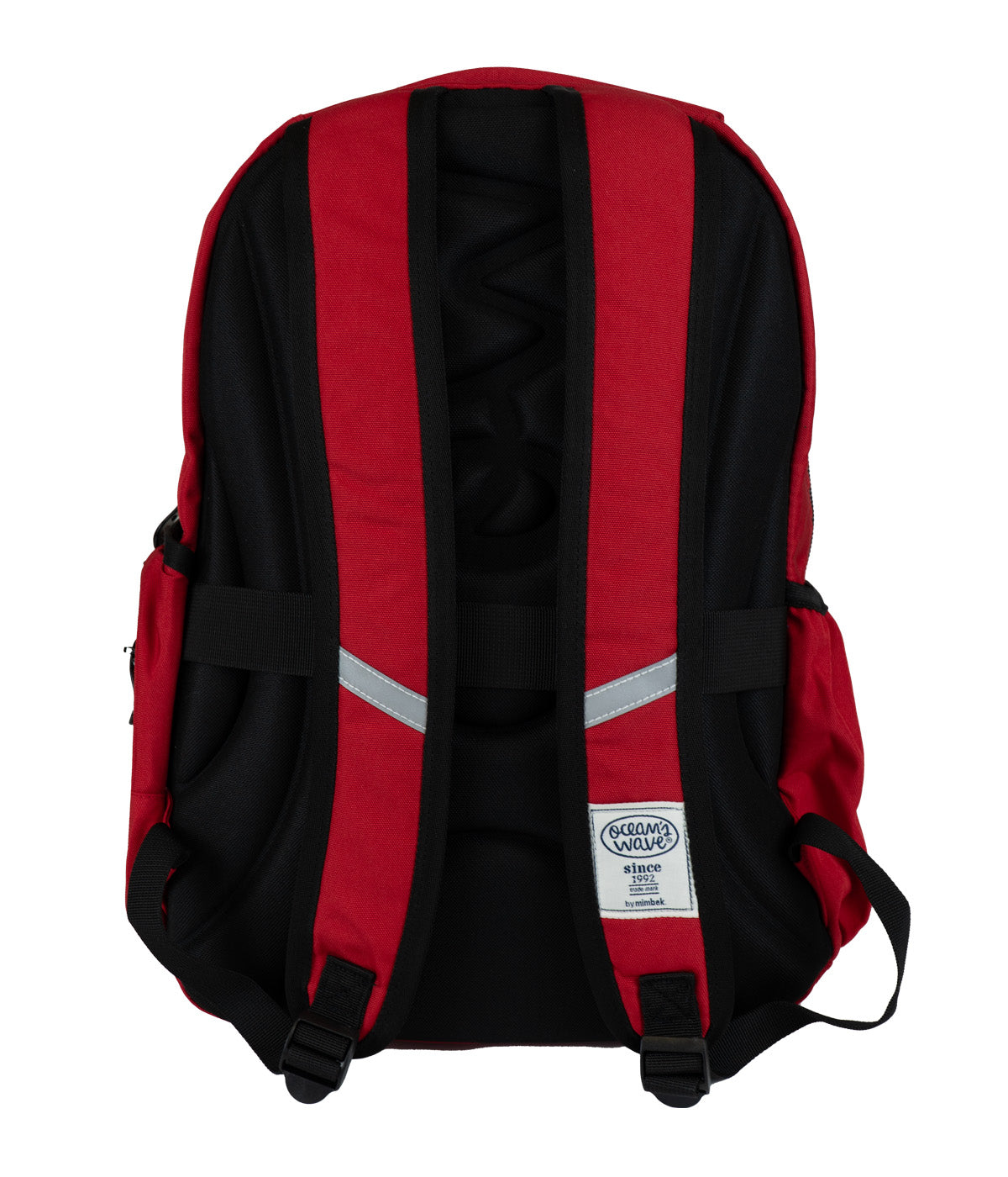 OCW backpack with zippers, red 45.5x35x20 cm