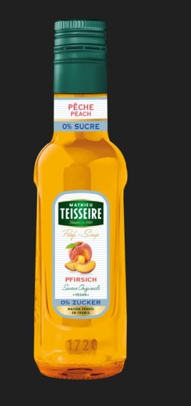 Syrup TEISSEIRE, peach flavor, sugar-free, 0.25 l