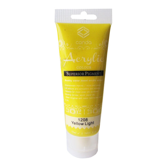Acrylic paint 75 ml 1208, light yellow