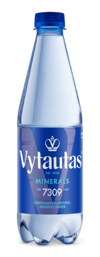 Natural mineral water VYTAUTAS, carbonated, 0.5 l, PET D
