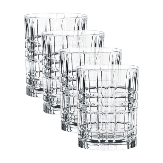 Nachtmann SQUARE Whisky glass, crystal, 345 ml, D 8.2 cm, H 10.2 cm, 4 pcs, 101050