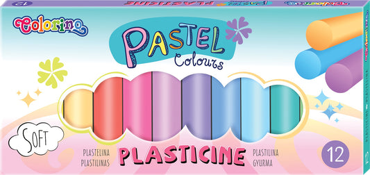 Plasticine COLORINO Pastel, 12 pastel colors