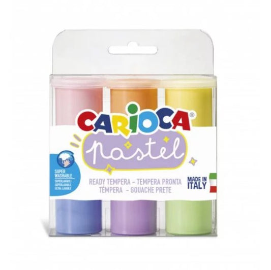 Tempera paints CARIOCA Pastel, 6 colors, 25 ml