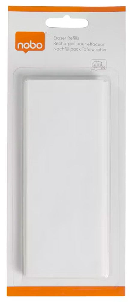 Magnetinės lentos valiklio servetėlės NOBO Drywipe, 10 vnt.