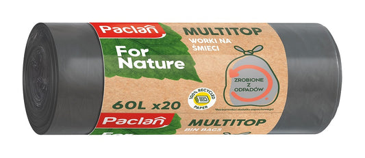 Garbage bags PFN PACLAN Multitop, 60 l, 20 pcs
