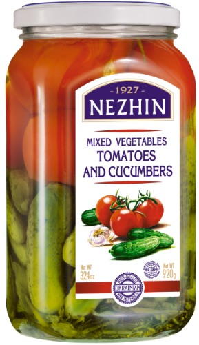 Marinuotos daržovės NEZHIN, pagal Nižyno receptą nr.1, NEZHIN, 920 g