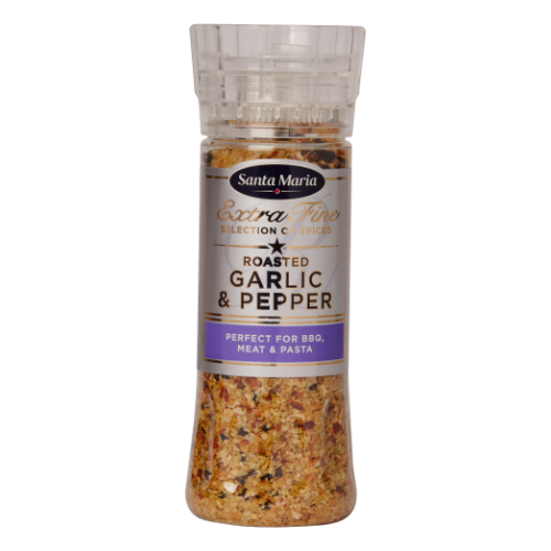 Skrudintų česnakų ir pipirų prieskonių mišinys, SANTA MARIA, malūnėlis, 265 g