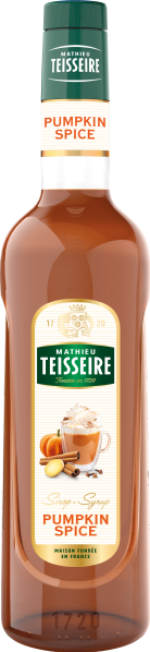 Syrup TEISSEIRE, Pumpkin Spice flavor, 0.7 l
