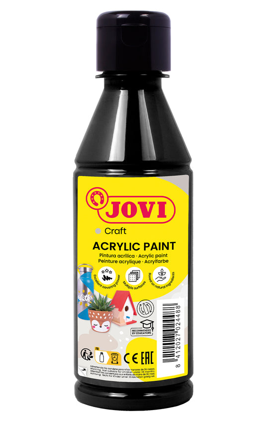 Acrylic paint JOVI, 250ml, black.