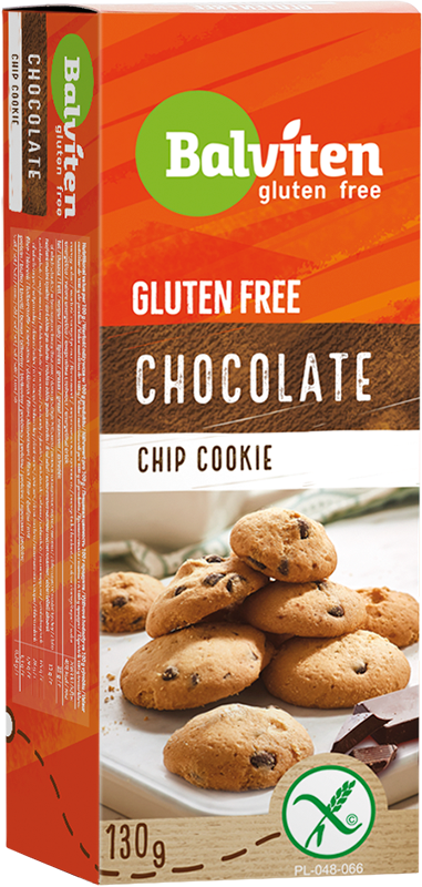 Sausainiai BALVITEN GLUTEN FREE, su šokolado gabaliukais, 130 g