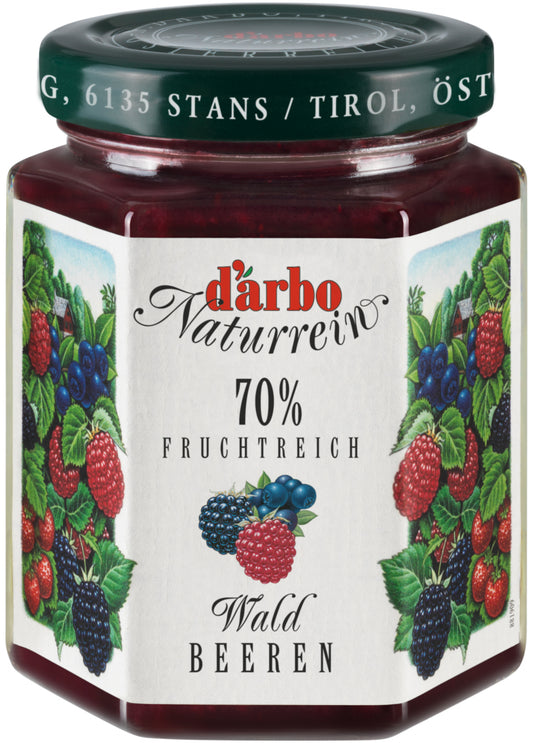 Wild berry jam D'ARBO, 70%, 200 g