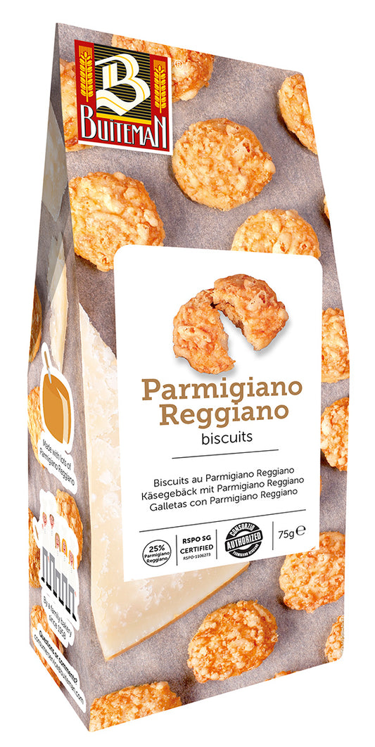 Cheese biscuits BUITEMAN, with Parmigiano Reggiano cheese, 75 g