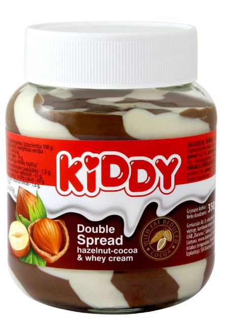 Cream KIDDY Duo, cocoa, hazelnut, 350 g.