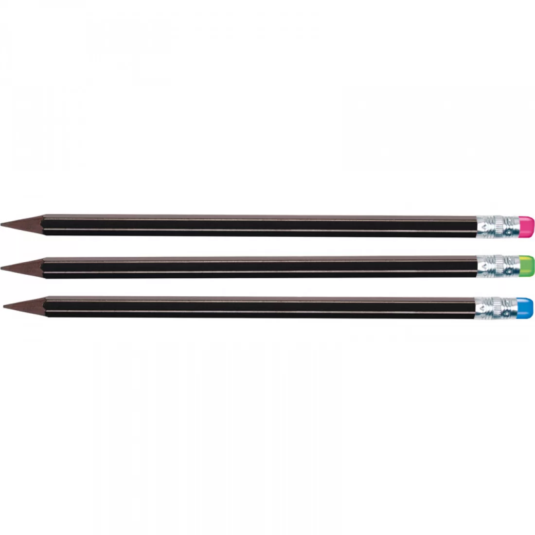 HB pencils, made without wood, with eraser