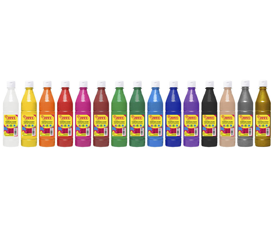 Tempera paint in a bottle JOVI, 500 ml, dark blue color.