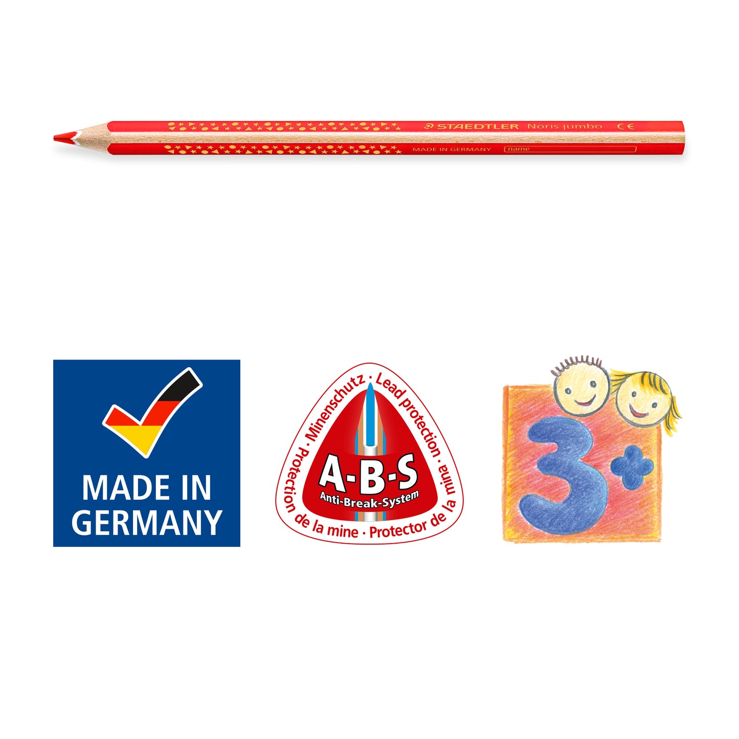 Colored pencils STAEDTLER Noris Jumbo, 12 pcs.