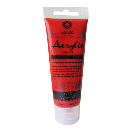 Acrylic paint 75 ml 1219, bright red