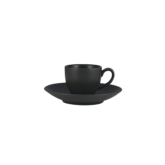 Cup TERREA, with saucer, porcelain, 100/90 ml, D 6.5 cm, H 6 cm, pcs.
